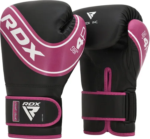 Miniatura 8 de Guantes de boxeo para niños RDX, 4 oz y 6 oz, Junior, de cuero Maya, con palma ventilada, para entrenamiento, Muay Thai, sparring, kickboxing, Rosa