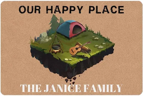 Miniatura 15 de Tapetes de camping con nombre personalizado con alfombras de caravana resistentes para alfombra de casa rodante Insdie de 24 x 16 pulgadas, 30 x 18
