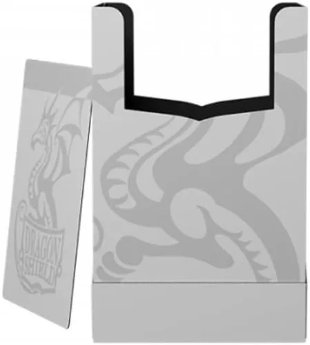 Miniatura 2 de Caja de cartas Dragon Shield, cubierta de cubierta, blanco ceniza/negro, duradera y resistente, almacenamiento de tarjetas OCG, compatible
