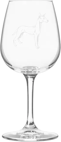 Miniatura 244 de Copa de vino de 12.75 onzas con diseño de perro grabado