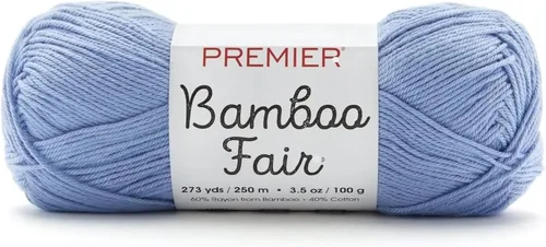 Miniatura 12 de Premier Yarns Hilo de bambú Fair DK, para tejer y tejer, mezcla de algodón para tejido y ganchillo en climas cálidos, color marfil