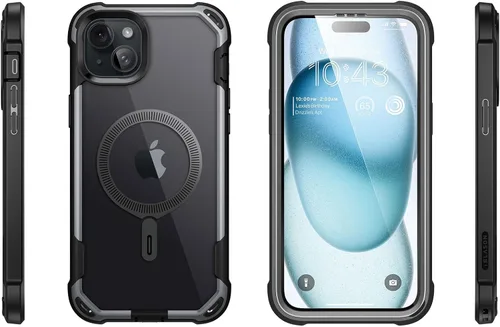 Miniatura 9 de i-Blason AresMag - Funda protectora transparente para iPhone 15/14/13 de 6.1 pulgadas, compatible con MagSafe, a prueba de golpes, con protector