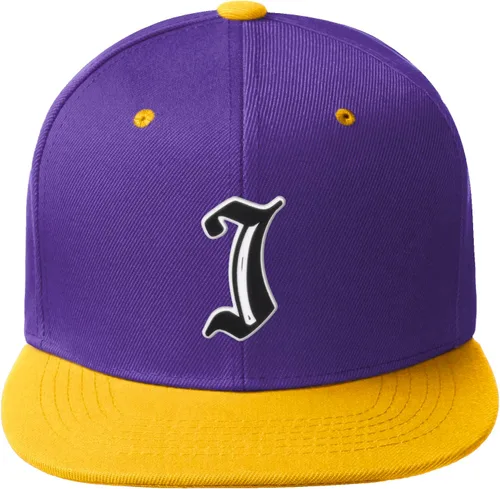 Miniatura 121 de Daxton Gorra clásica con visera de billete plano con letras del alfabeto inglés antiguo de la A a la Z