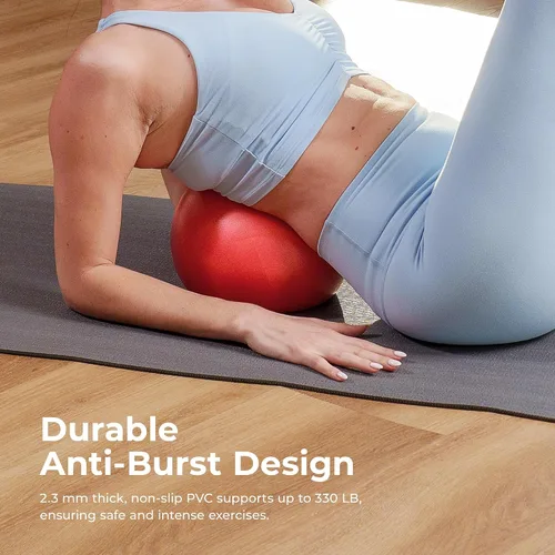 Miniatura 4 de Sunny Health & Fitness Pelota de ejercicio antiestallidos de alta calidad para fuerza central, yoga, pilates, barra, terapia física, equilibrio