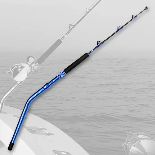 Miniatura 2 de Fiblink 2-Piece Saltwater Offshore Heavy Bent/Straight Butt Trolling Rod Fishing Roller Rod Conventional Boat Deep Sea Fishing Pole