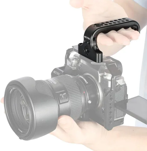 Miniatura 2 de NICEYRIG Empuñadura para cámara con soporte de rosca de 1/4 aplicable para RED DSMC2 / Sony FX3 / FX30 / FX2, mango superior universal para cámara