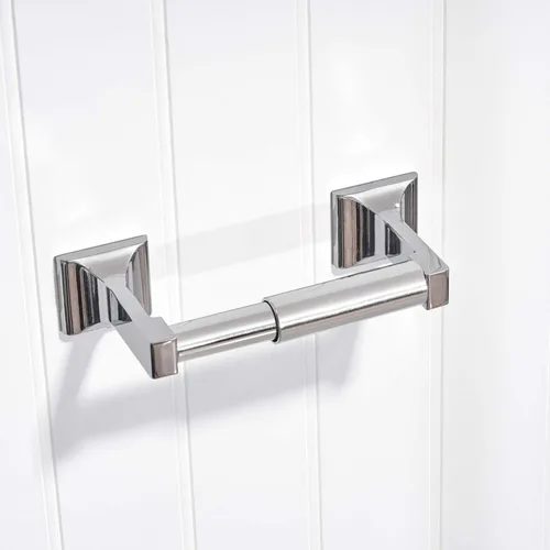 Miniatura 5 de Reemplazo universal de portarollo de papel higiénico, con resorte interno, plástico cromado
