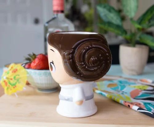 Miniatura 5 de Cupful of Cute Star Wars Han Solo and Princess Leia tazas de cerámica de 16 onzas, juego de 2 vasos de cóctel para el hogar, tazas de café