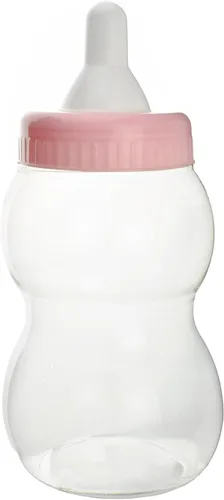 Miniatura 3 de FIREFLY IMPORTS Jumbo Milk Baby Bottle Coin Bank Contenedor de plástico Baby Shower Game Favor, 13 pulgadas, azul bebé claro
