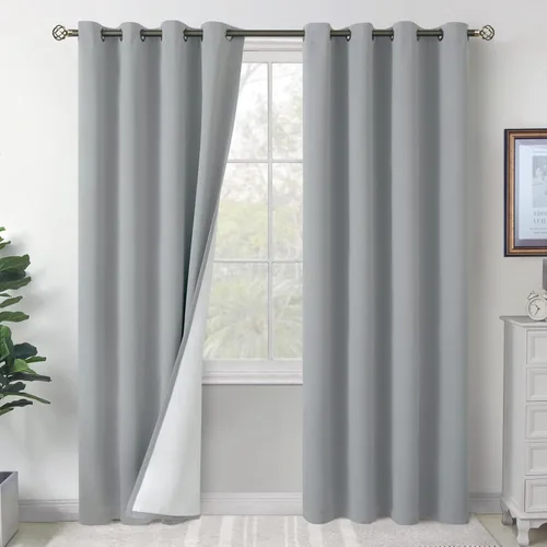 Miniatura 25 de BGment Cortinas opacas cortas de 30 pulgadas de largo, 2 paneles de cortinas 100% de oscurecimiento de la habitación para ventanas pequeñas
