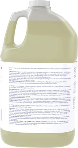 Miniatura 4 de Diversey 957229280 SUMA - Detergente ligero para lavar platos, jabón para platos que corta la grasa con aroma cítrico, concentrado, 1 galón