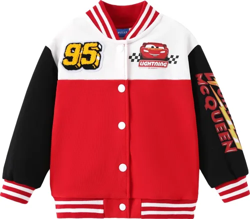 Chaqueta bomber de Disney Marvel Spider Man Toy Story Cars McQueen, abrigo universitario de cárdigan, ligera, con botones de presión, sudaderas para