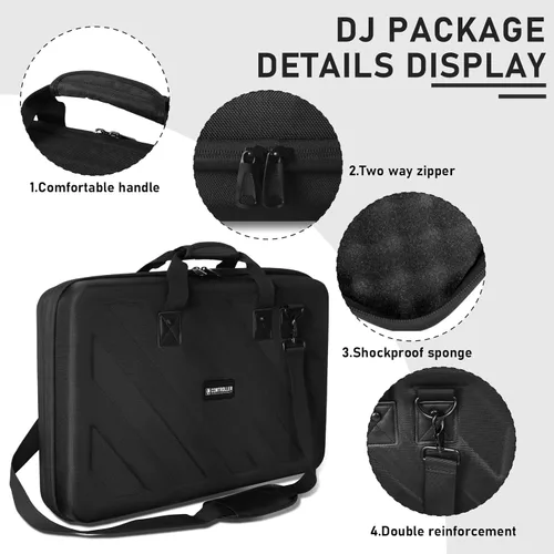 Miniatura 3 de Estuche Rígido Compatible con Controlador DJ Pioneer DDJ-SR/SR2/REV1/Denon MC4000/Numark NVII/Mixtrack Pro3/Hercules Inpulse 500/NV Platinum Bolsa