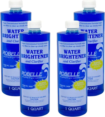 Miniatura 6 de Robelle Tratamiento de agua concentrado 4 en 1 de 1 cuarto de galón, clarificador de piscina, fabricado en Estados Unidos