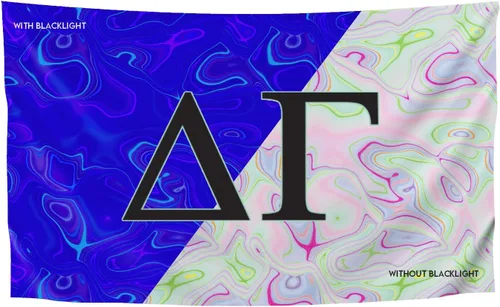 Miniatura 32 de Greek Club Sorority & Fraternity - Bandera de luz negra, 3 pies x 5 pies, licencia oficial, tapiz, exhibición, poliéster, pancarta de letras, CHI
