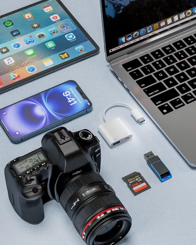 Miniatura 7 de Adaptador de cámara USB C a USB con puerto de carga PD de 30 W, cable OTG compatible con iPhone 17/16/15, iPad, Android, tableta, USB 3.0 hembra