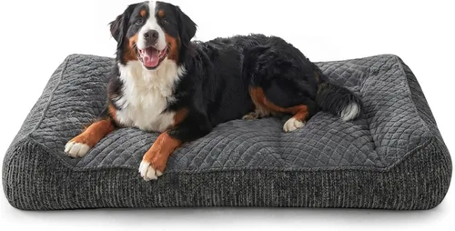 Miniatura 14 de JOEJOY Camas ortopédicas XL para perros de tamaño grande, extra gruesas, con apoyo y laterales, sofá cama ultrasuave para perros grandes, color Beige