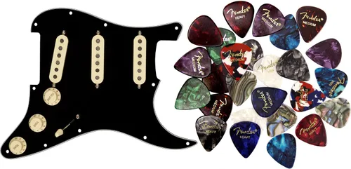 Miniatura 5 de Fender Custom Shop '69 SSS Pre-Wired Stratocaster Pickguard Bundle con cable de instrumento