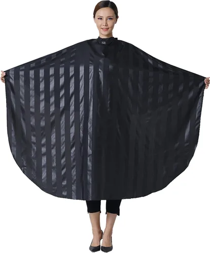 Capa profesional de salón, poliéster, negro, 54'x62', capa de corte de pelo de peluquero