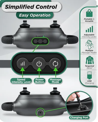 Miniatura 4 de Lunix Masajeador LX26 FSA para piernas y cuerpo completo, masajeador de vibración de mano para aliviar el estrés, relajación y comodidad muscular