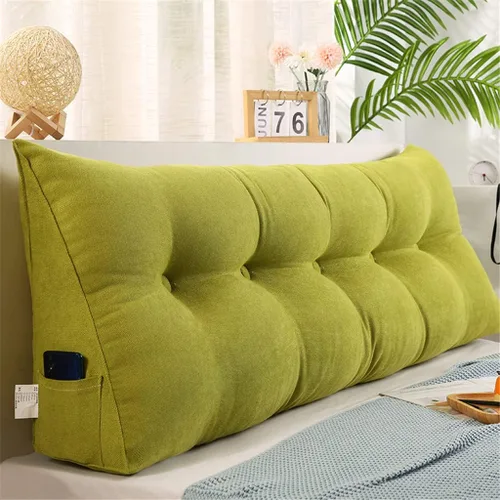 Miniatura 10 de Cojín para cabecero, almohada de lectura, almohada grande para cabecero, soporte lumbar para el día de la madre con funda extraíble, naranja, 59.1 x