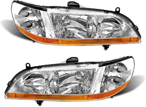Miniatura 12 de Conjunto de faros delanteros Accord 2003 2004 2005 2006 2007 para Honda Accord 2003-2007 2/4dr lente transparente carcasa cromada con reflector