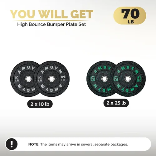 Miniatura 2 de Discos de peso olímpicos de 2 pulgadas y caucho para barras, discos para gimnasio en casa, entrenamiento de fuerza y levantamiento de pesas, 10 a