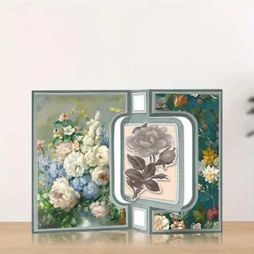 Miniatura 19 de Lapoo Troquel de corte geométrico para álbumes de recortes, duradero, troquel de corte de metal para álbum de recortes, álbum de fotos, tarjetas