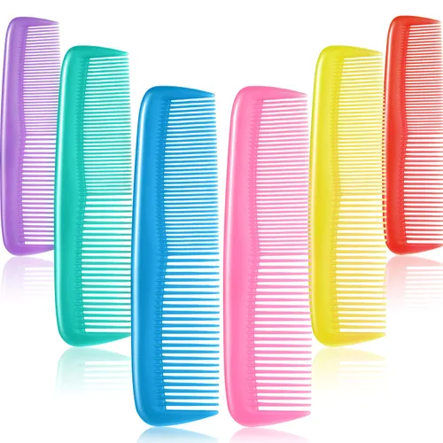 Miniatura 7 de Leinuosen Juego de 24 peines de plástico para el cabello, para mujeres y hombres, aderezo fino, peine de bolsillo de tamaño mini de viaje a granel