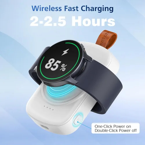 Miniatura 3 de Cargador portátil para Samsung Galaxy Watch, cargador portátil de 1800 mAh para Samsung Galaxy Watch 8/8 Classic/7/Ultra/6/6 Classic/5/5 Pro/4/3