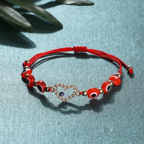 Miniatura 4 de Tacobear 12Pcs Evil Eye Bracelets Women Teen Girl Jewelry Gift Bulk Adjustable String Crystal Alloy Butterfly Heart Tortoise Handmade Braided