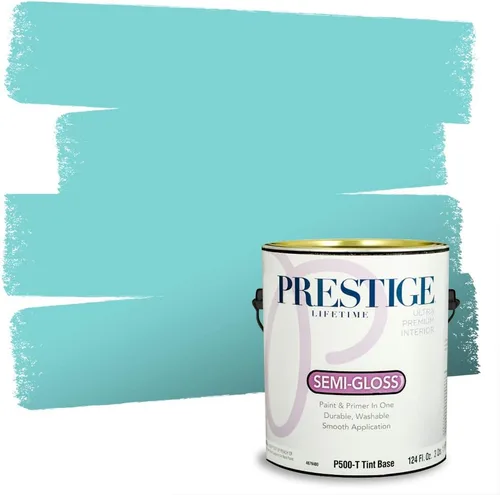 Miniatura 268 de Prestige Paints. - Base y pintura para exteriores en un solo galón, 1 galón. plano, comparable con Sherwin Williams Topsail. SW6799-PCM