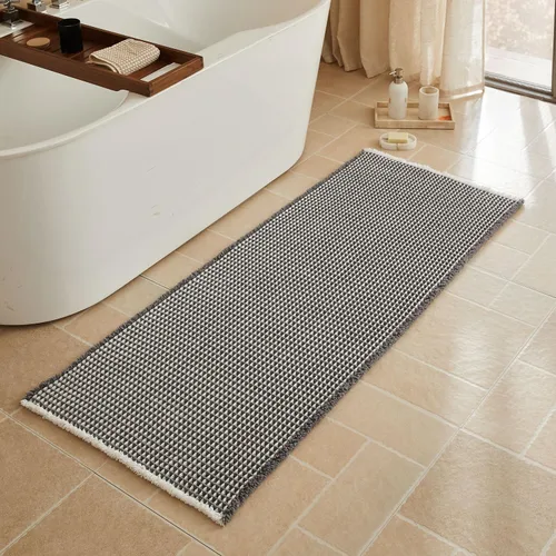 Miniatura 42 de Triohero Tapete de baño con diseño de gofre, tapete de baño pequeño y bohemio, antideslizante, lavable, ultra suave, súper absorbente, de secado