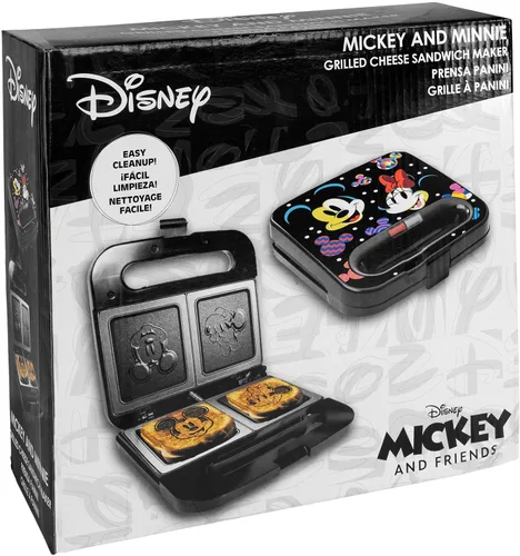 Miniatura 6 de Uncanny Brands Sandwichera Disney Mickey y Minnie Mouse - Pequeño aparato de cocina