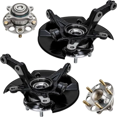 Miniatura 76 de Detroit Axle - Kit de nudillos de dirección delantera izquierda para Ford Edge Lincoln MKX 07-10, cojinete de rueda del lado del conductor, nudillo