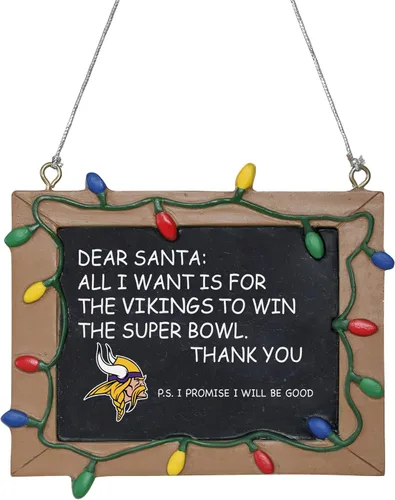 Miniatura 19 de NFL Resin Holiday Christmas Chalkboard Sign Ornament
