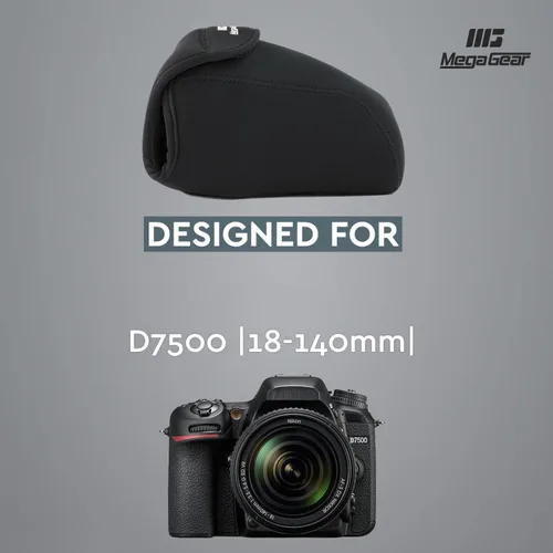 Miniatura 9 de Mega Gear Nikon D7500 MG1252 - Funda de neopreno ultraligera para cámara, con mosquetón, color negro