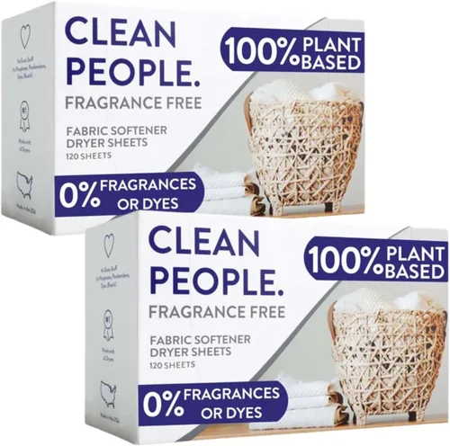 Miniatura 16 de The Clean People Sábanas suavizantes de tela, sábanas para secadora, suavizan y eliminan la adherencia estática, suavizante vegano, sin fragancia