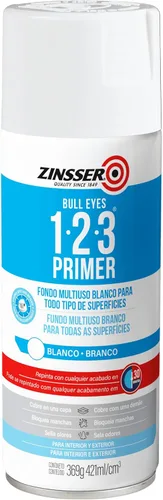 Miniatura 18 de 1 cuarto de galón Bulls Eye 1-2-3 Imprimador Sellador Matamanchas Blanco