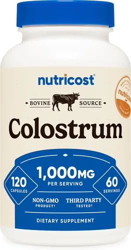 Miniatura 8 de Nutricost Calostro 1000 mg, 120 tapas, 60 porciones (3 botellas)