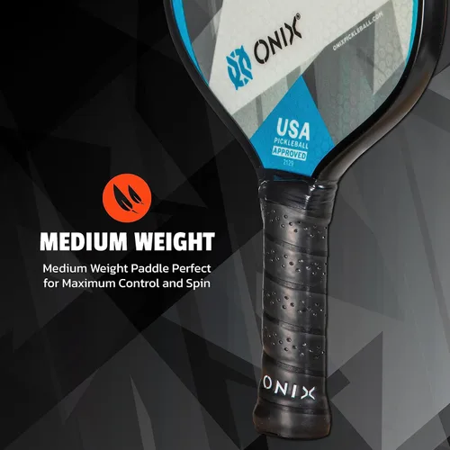 Miniatura 2 de Onix Graphite Z5 - Paleta de pickleball de fibra de carbono con forma de cuerpo ancho, núcleo de panal y cara de grafito ONIX Z3 Paddle — Azul