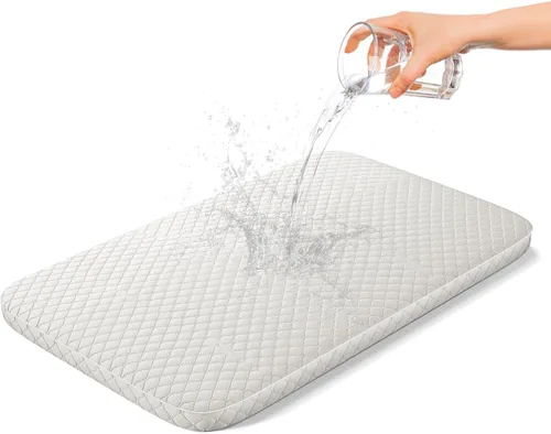 Miniatura 9 de Protector de colchón de moisés compatible con Dream On Me Karley Bassinet, transpirable, espuma premium, hipoalergénico, no tóxico, forma ovalada