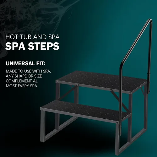 Miniatura 4 de Escalones de bañera de hidromasaje con pasamanos, accesorios inflables para bañera de hidromasaje para adultos, accesorios de bañera para spa
