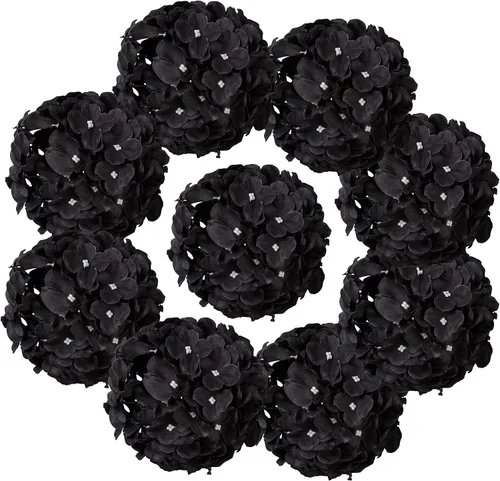 Miniatura 21 de Cabezales artificiales de hortensias de seda para decoración de bodas caseras, 10 unidades Rosa bebé