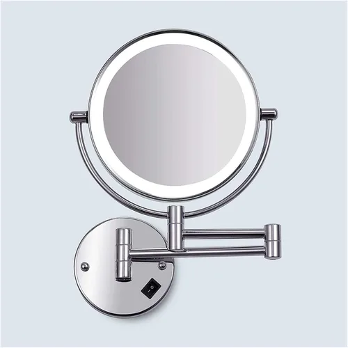 Miniatura 2 de Wall-Mounted Makeup Mirror LED Lighted Makeup Mirror Wall Mount 8 Inches 5X Magnified Double-Sided Vanity Mirror with Lights