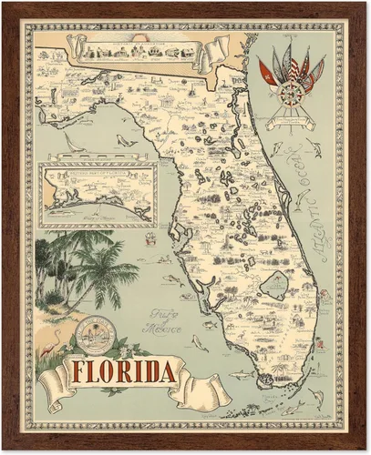 Miniatura 65 de Monem Art Mapa Monumental Vintage de Florencia Impresión - Póster de Viaje Retro - Arte de Italia - Gran Regalo para Hombres, Mujeres, Amantes