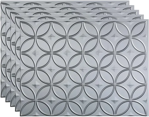 Miniatura 18 de FASÄDE Anillos Panel de Revestimiento Decorativo de Vinilo de 18 x 24 pulgadas en Bronce Argent (Paquete de 5)