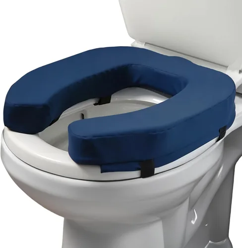 Lunderg Elevador acolchado para asiento de inodoro para personas mayores, añade 2 pulgadas. Ajuste universal. Cojín de asiento de inodoro elevado