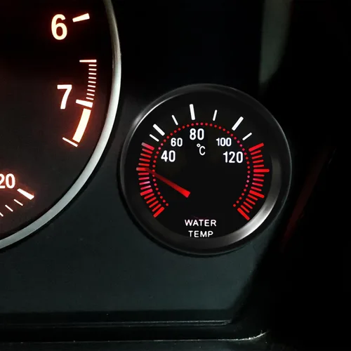 Miniatura 5 de Medidor de temperatura del agua para automóvil, 2 pulgadas, 2.047 in, 12 V, 104.0-248.0 °F, universal mecánico, eléctrico, medidor de temperatura