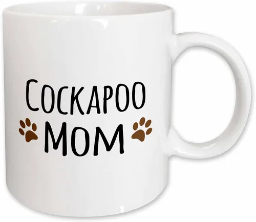 Miniatura 12 de 3dRose Cockapoo Dog Mom - Taza de 11 onzas, color negro